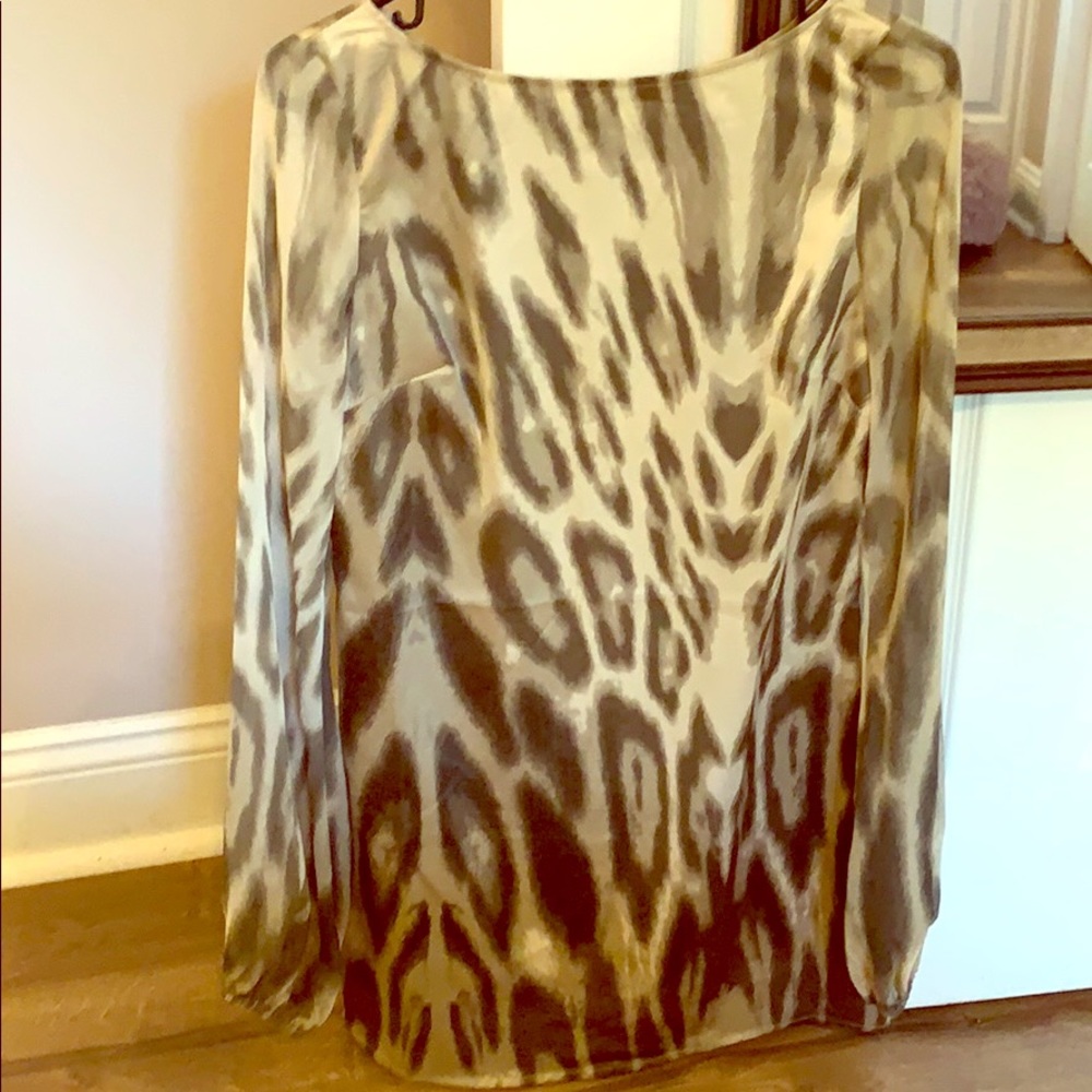 Animal print silky midi dress